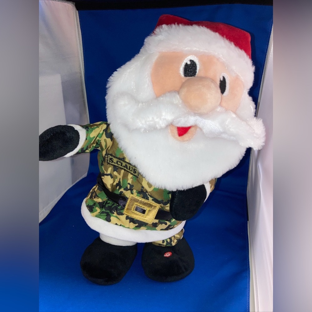 Animated Singing Dancing Military Santa made by Gemmy